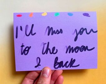 I'll miss you to the moon & back card cc303