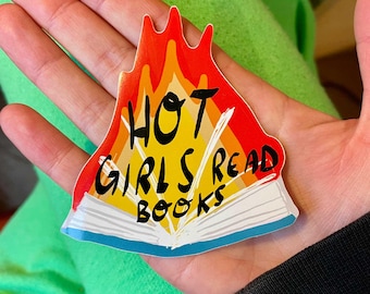 Hot Girls Read Books vinyl sticker
