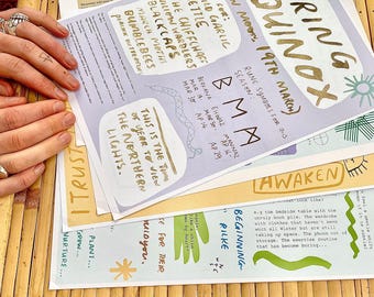 Journal The Year: Spring Equinox  Printable scrapbook pack