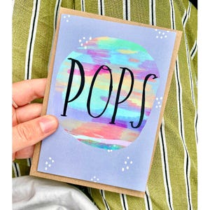 Biglietto POPS per papà, festa del papà, nonno, grandpop cc255