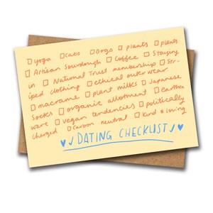 Dating checklist card cc362