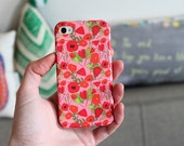 SALE: iPhone case with pretty poppy pattern