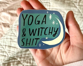 Yoga & Witchy Shit vinyl sticker