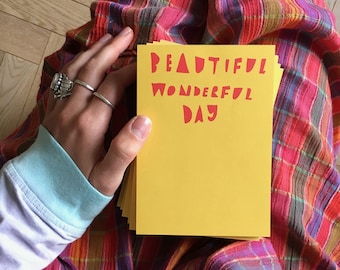 Beautiful Wonderful Day desk jotter full colour