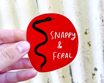 Snappy & Feral vinyl sticker