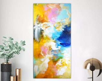 Original painting on canvas, one of a kind painting, abstract original wall art, colorful painting, Canadian art, unique wall art, home art