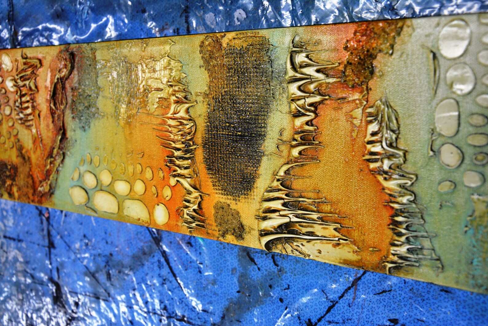 Tall long narrow Abstract Painting Original Painting mixed Etsy