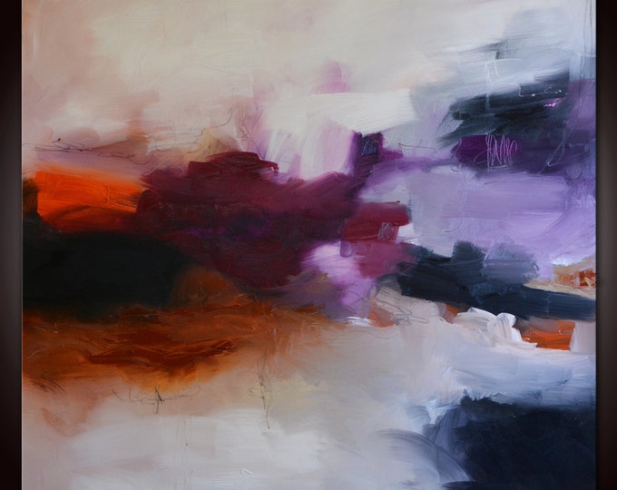Large Purple Abstract Painting Huge Purple Paintingpurple Etsy