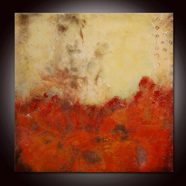 Abstract Textured Sculpted Original Painting by Andrada - Heavy Textured - Mixed media painting