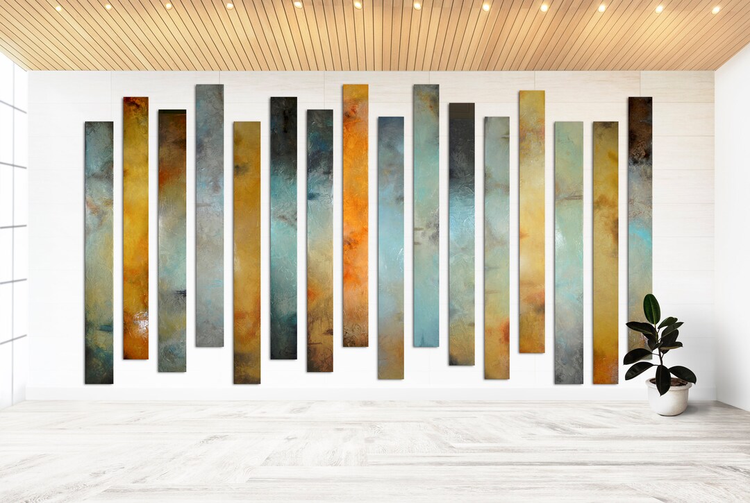 Large Wall Art for Curved Wall Tall Oversized Art for Large Etsy