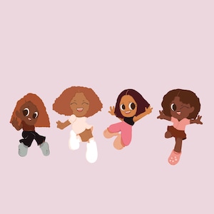 Portrait Chibi personnalisé - Joli dessin numérique de vous, amis ou partenaires, oeuvre d'art Chibi, cadeau pour elle, cadeaux pour couple, cadeaux pour amis