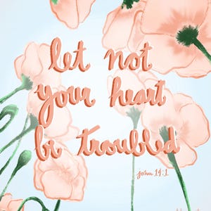 Girly Christian Art, Bible Verse Print, Pink Printable Scriptures, Christian Faith Wall Art