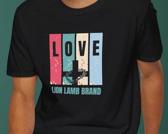 Love T-Shirt for Believers, God is Love Shirt, Love Wins Tshirt, John 3:16, Lion and Lamb Tee, Gift for Christians, Jesus Loves, Retro Shirt