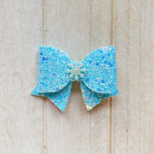 Elsa Frozen Inspired Hair Clip Bow