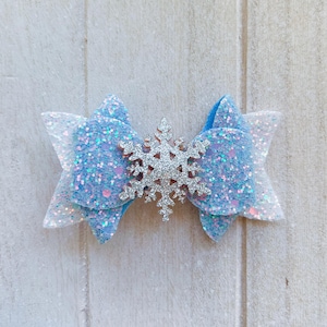 Frozen Inspired Hair Clip Bow