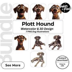 Plott Hound Dog Cipart, Clipart Designs, Dog Breed PNG File cute dog clipart bundle dog breeds pack, cartoon dog png,dog 3d clipart,
