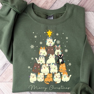 Merry Christmas Cat Shirt, Funny Christmas Cat Shirt, Cat Christmas Sweatshirt, Cats Sweatshirt, Cat Lover Christmas Shirt, Christmas Gift