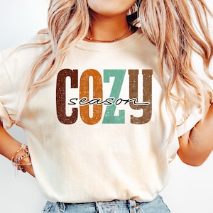 Comfort Colors® Cozy Season Shirt, Fall Shirt, Retro Fall T-Shirt, Womens Fall Shirt, Cute Fall Shirt, Fall Graphic Tee, Autumn Shirt