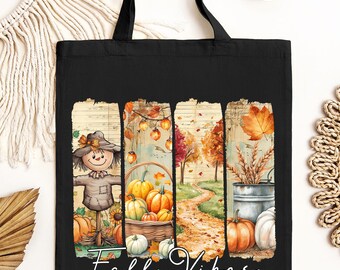 Fall Tote Bag, Pumpkin Tote Bag, Fall Vibes Tote Bag, Autumn Tote Bag, Thanksgiving Tote Bag, Autumn Vibes Tote Bag, Fall Gift for Women