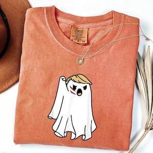 Comfort Colors® Halloween Trumpkin Shirt, President Donald Trump 2024 Shirt, Trump Fight Ghost, Republican Halloween Gift, Trump Halloween