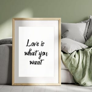 Love Print | Positive Quote | Love Quote Art Wall | Heart Quote Print | Love Wall Decor |  Handwritten Quote | Love Saying | Moden Artwall