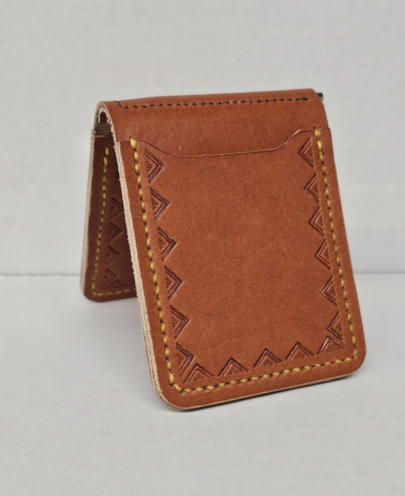JFC Money Clip Wallet, 4 Pockets Full grain Italian Handmade Money Clip Leather Wallets