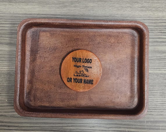 Custom Full Grain Veg-Tan Leather, Valet Leather Tray, Catch all Tray ,Hand made in Texas