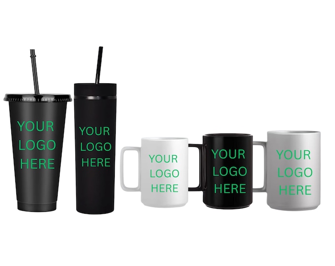 Personalized Acrylic Tumbler or Coffee Mug: Custom Logo Print, 15-22 oz