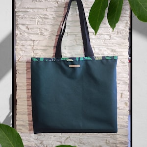 Cordura green bag / leafy pattern