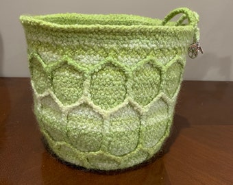 Pattern Download: Karaoke Felted Crochet Basket