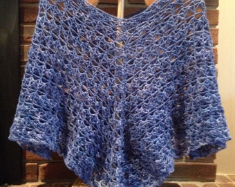 Lacy Lattice Crochet Poncho