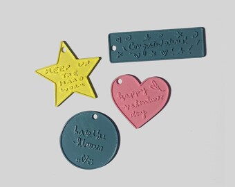 Square Keepsake Keyring - Custom Keyring - Bespoke 3D printed keyring - Handwriting keyring - Great gifts