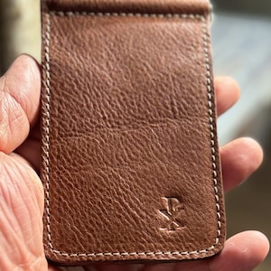Cartera bifold, Cartera de cuero Prime, EDC, Cartera hecha a mano, Cartera para hombre, Cartera minimalista, Cartera de bolsillo frontal, Cornelius Van Til