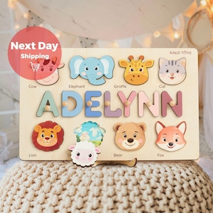 Personalized Name Puzzle, Wooden Busy Board, Baby Gift, First Birthday Gift, Wood Puzzle Toy, Baby Boy Gift, Baby Shower Gift, 1st Birthday