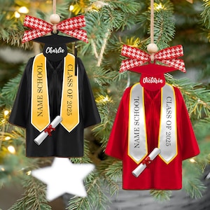 Personalized Graduation Ornament, College Graduation, Grad Gift, Class Of 2025, High School Gift, Graduation Gift, Grad Gift For Her
