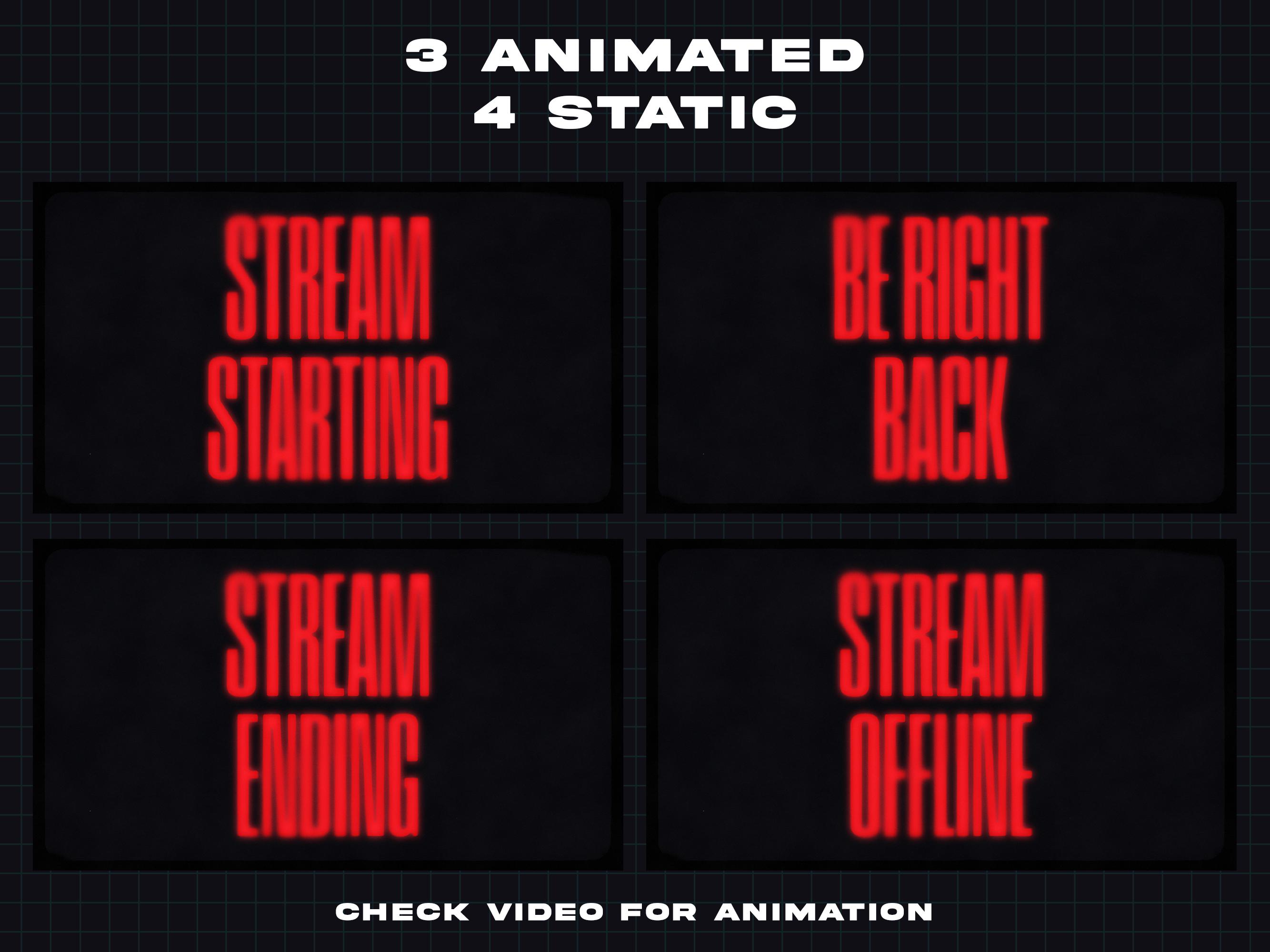 Horror Intermission Screens - Red & Black VHS Halloween Animated Twitch ...