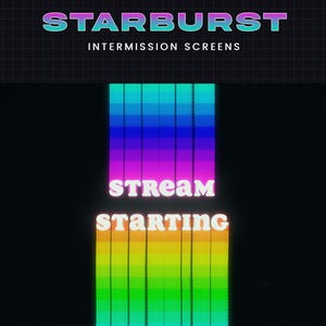 Starburst Intermission Screens - Retro Cinema Themed Animated Twitch Screens | Stream Starting, Be Right Back, Ending, Stream Offline