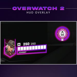 Neon Overwatch Overlay for Streaming | Vaporwave Style Overwatch 2 HUD Overlay | Overwatch 2 HUD Stream Package OBS | Overlays for Overwatch