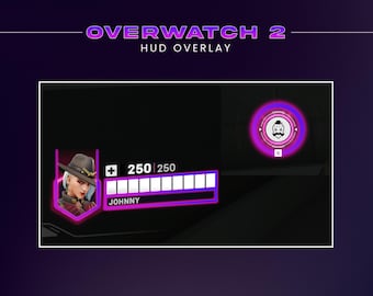 Neon Overwatch Overlay for Streaming | Vaporwave Style Overwatch 2 HUD Overlay | Overwatch 2 HUD Stream Package OBS | Overlays for Overwatch