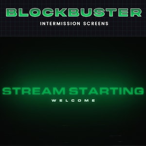 Blockbuster Intermission Screens - Action Film Theme Animated Twitch Screens | Stream Starting, Be Right Back, Ending, Stream Offline