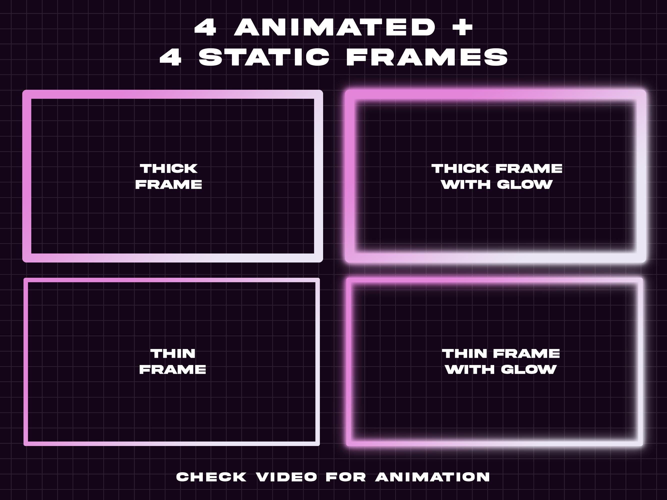 Pink Candy Animated Webcam Overlay, Glowing Stream Overlay, Camera ...