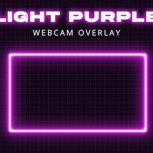 Lichtpaars neon: geanimeerde webcam-overlay, gloeiende stream-overlay, cameraframe, Twitch-streaming-overlay, webcamrand, Vtuber-items