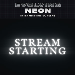 Evoluerende neonpauzeschermen: minimalistische geanimeerde twitch-schermen | Stream starten, terug zijn, eindigen, offline streamen