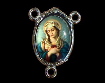 Our Lady of Seven Sorrows, Virgen Dolorosa, Catholic Rosary Center/Centro de Rosario, Double-sided with the same image