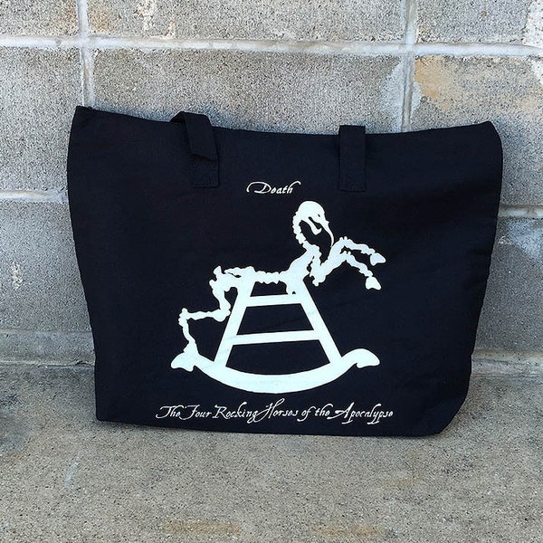 Four Rocking Horses of the Apocalypse Tote Bag - Death