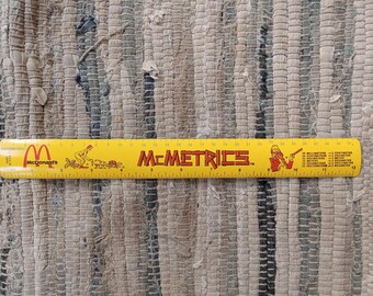 1970s McDonalds McMetric metal ruler.