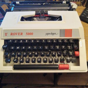 New 1970's Rover Super Deluxe Typewriter.