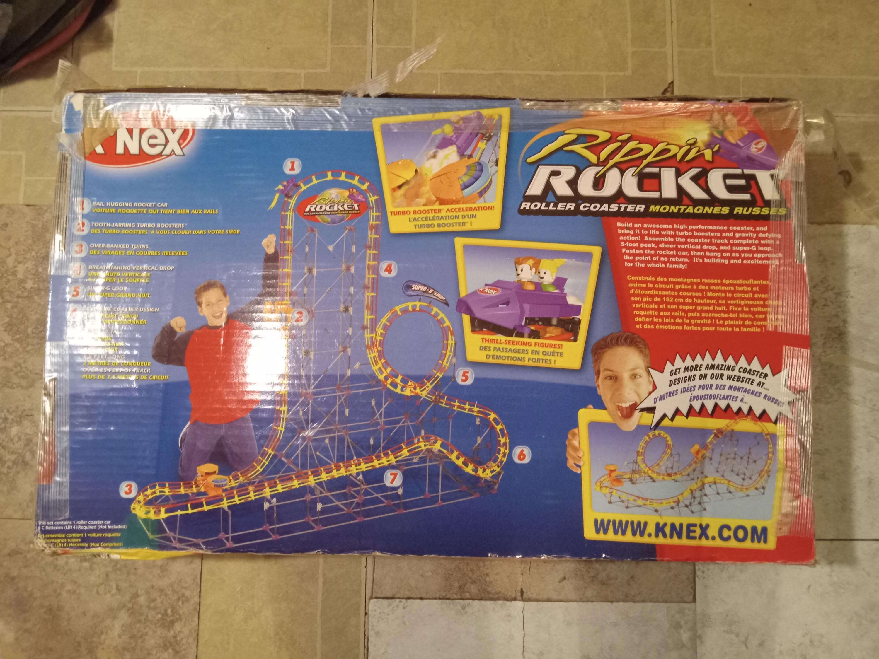 K'NEX Rippin Rocket Coaster Open Box Model Number 63166/63015 2003