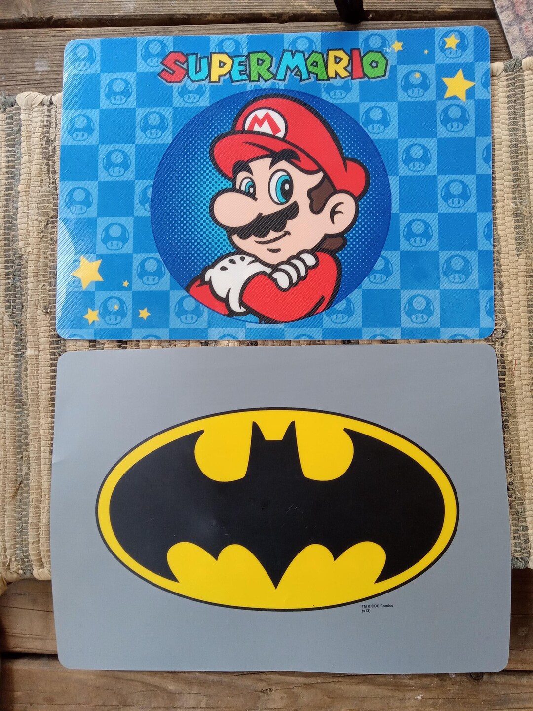 2013 Batman and Super Mario Table Place Mats 13in X 18in - Etsy