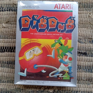 Jeu Atari 2600 DIG DUG – Boîte Scellée Sous Blister, Bon état